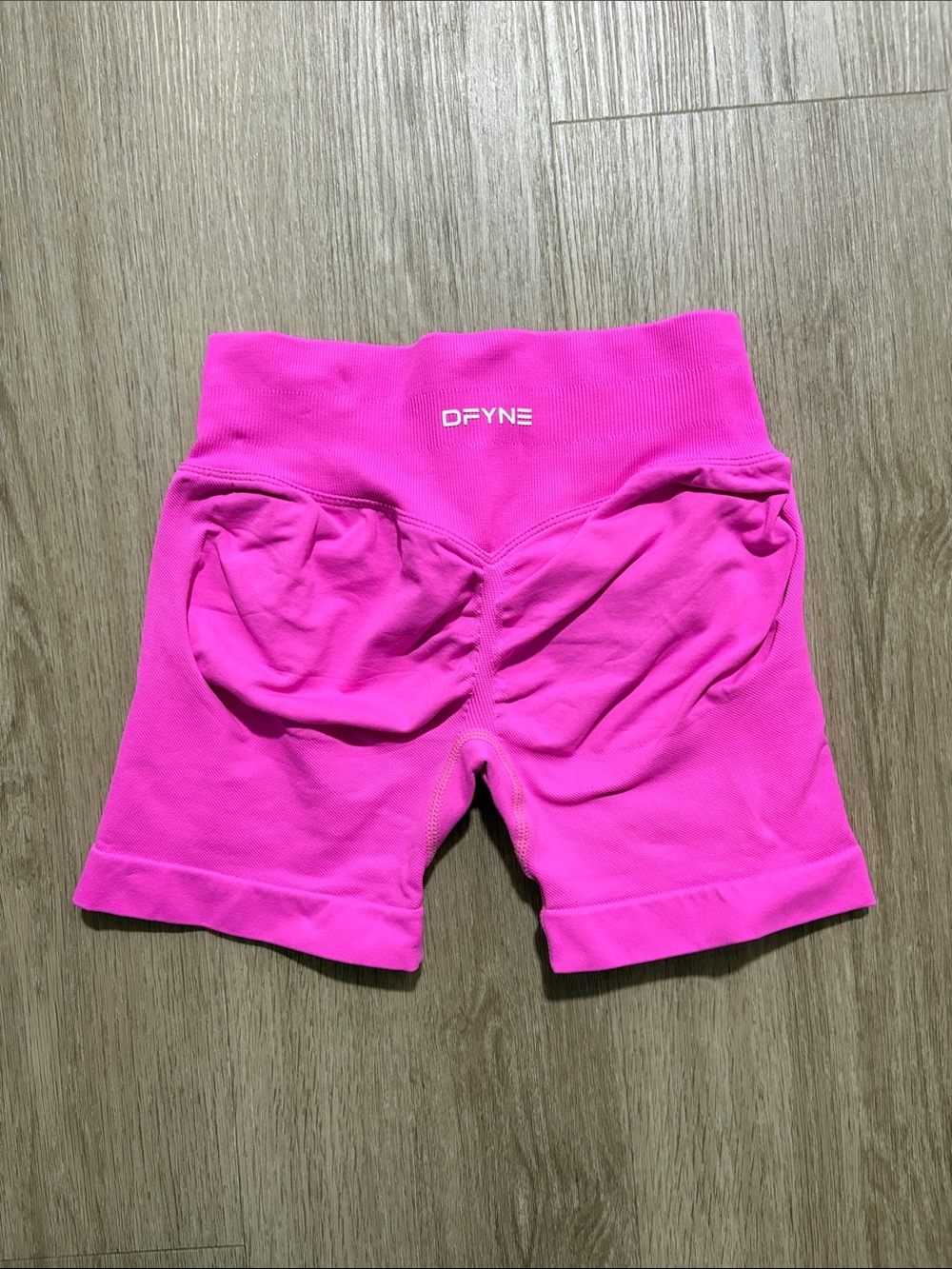 DFYNE Women's Sculpting Hot Pink Bike Shorts